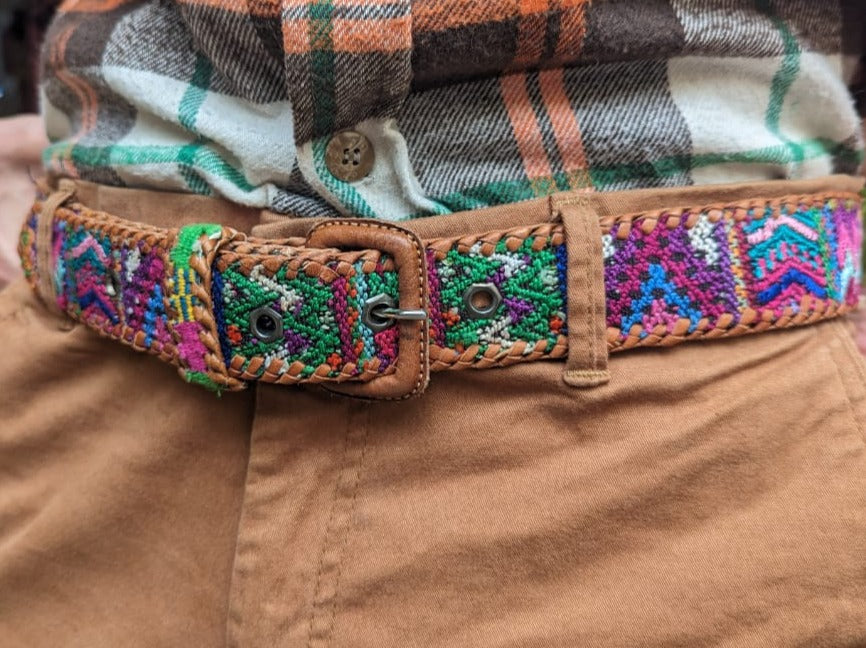 Authentic Handmade Belts | Guatemalan Textile & Full-Grain Leather