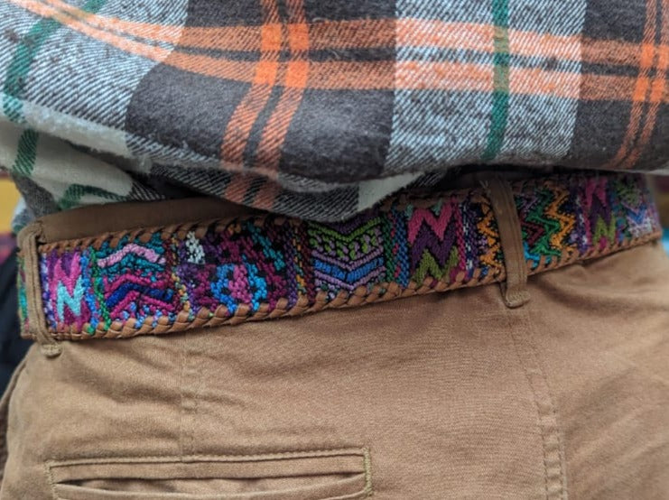 Authentic Handmade Belts | Guatemalan Textile & Full-Grain Leather