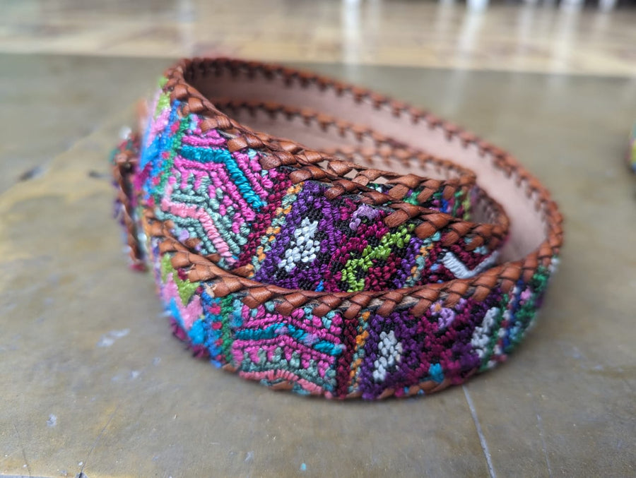Authentic Handmade Belts | Guatemalan Textile & Full-Grain Leather