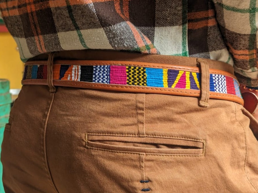 Authentic Handmade Belts | Guatemalan Textile & Full-Grain Leather