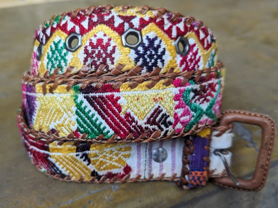 Authentic Handmade Belts | Guatemalan Textile & Full-Grain Leather