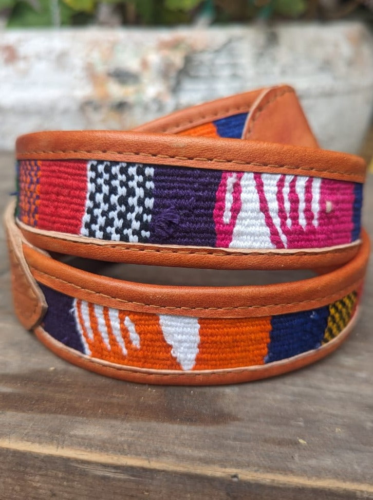 Authentic Handmade Belts | Guatemalan Textile & Full-Grain Leather
