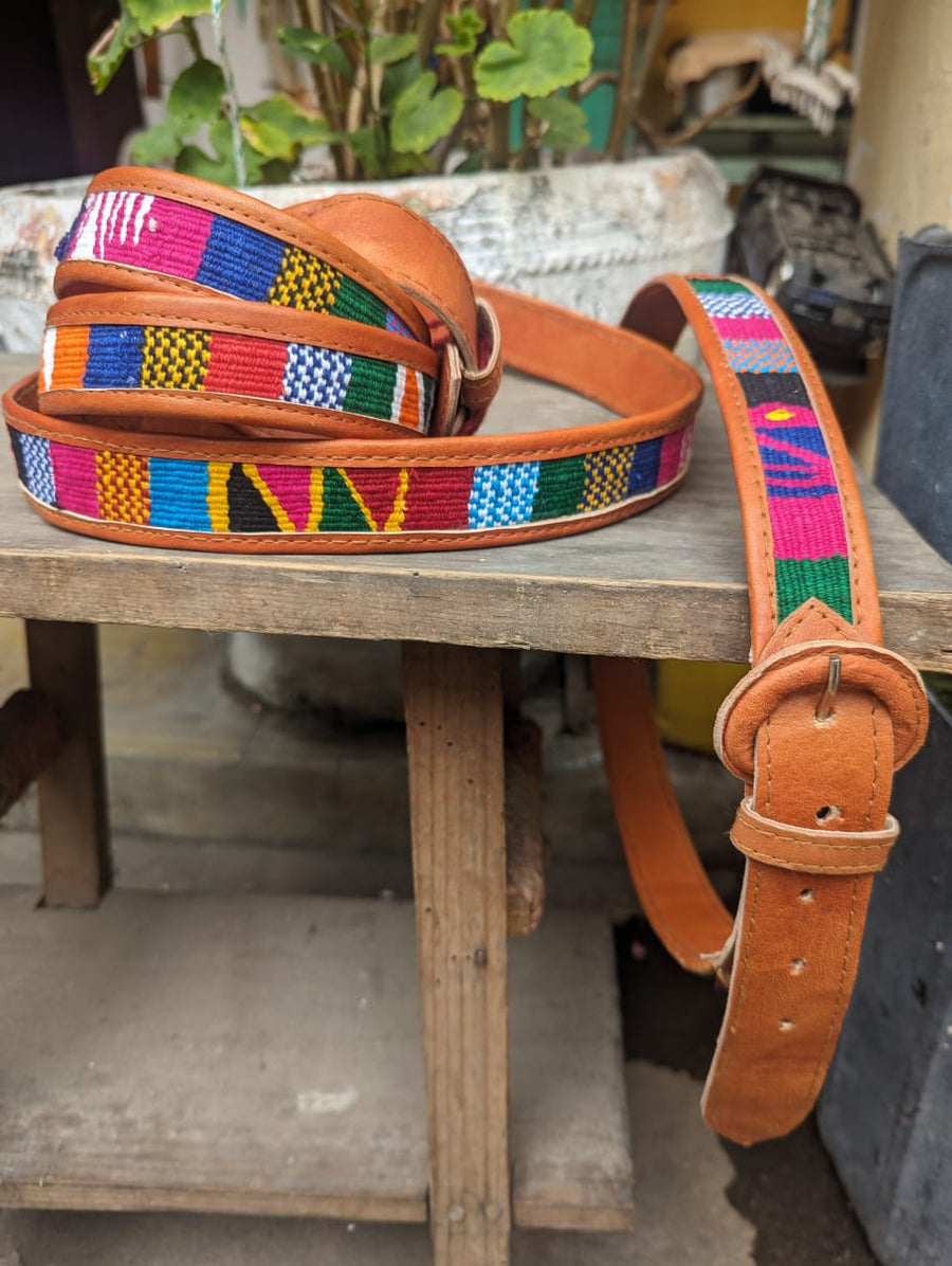 Authentic Handmade Belts | Guatemalan Textile & Full-Grain Leather