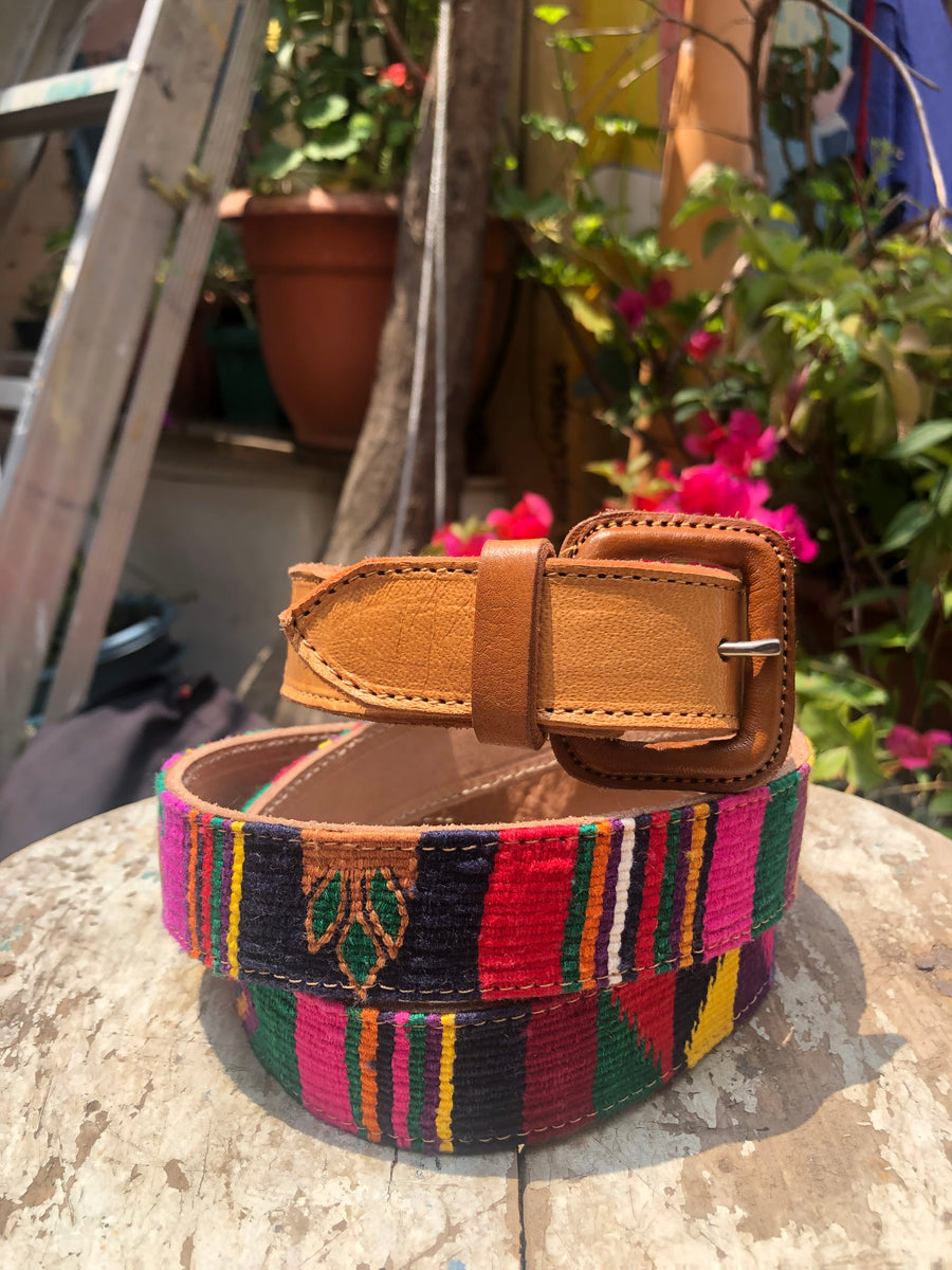 Authentic Handmade Belts | Guatemalan Textile & Full-Grain Leather